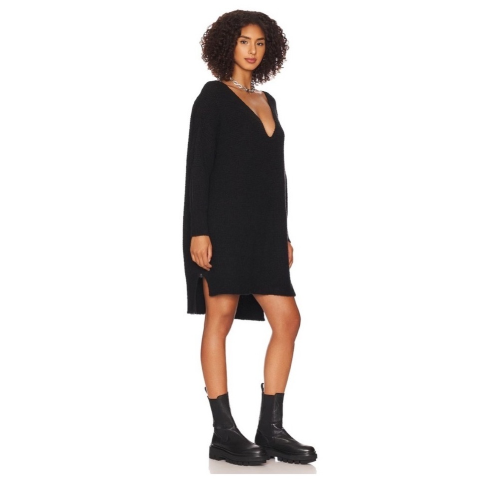EUC Intimately Free People C.O.Z.Y. Pullover Dress V Neck Sweater Knit Tunic - Picture 2 of 9